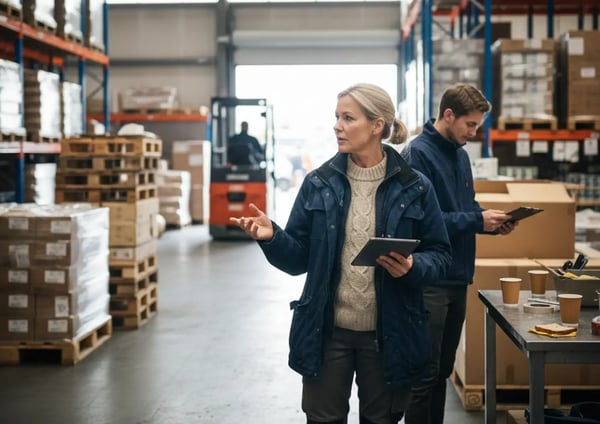 Kvinnlig partihandlare arbetar och tänker på kassaflöde och finansiering