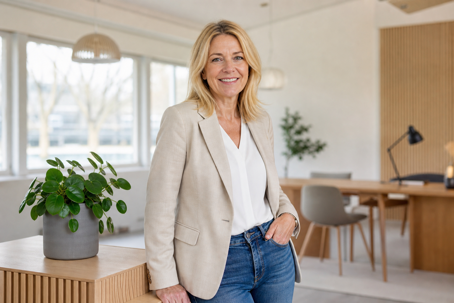 Kvinna som har kunskap om factoring image